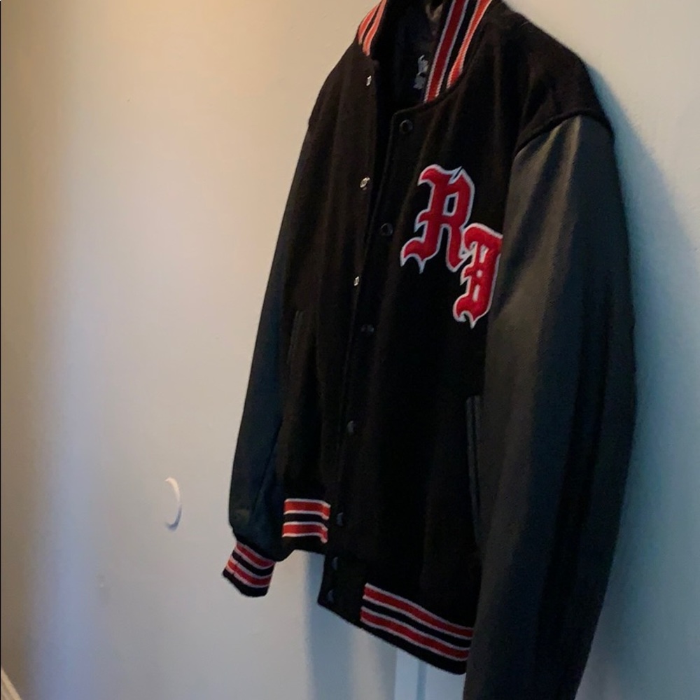 BLACK WOOL/BLACK LEATHERMAN JACKET